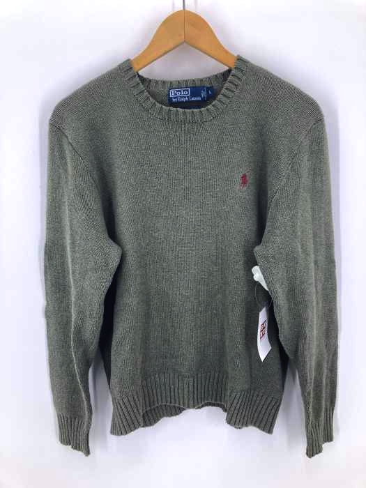 Polo by RALPH LAUREN(ポロバイラルフローレン) 90s PIMA COTTON スモールポニー クルーネックニットセーター レディース import：L