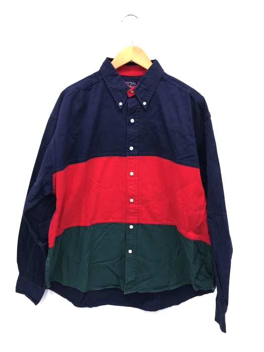 USED古着(ユーズドフルギ) バイカラーボタンダウンシャツ メンズ JPN：XL