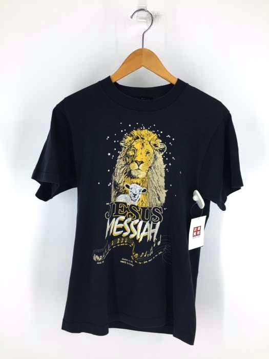 USED古着(ユーズドフルギ) USA製 SCREEN STARSボディ コピーライト1988 JESUS MESSIA 発泡プリントTシャツ 裾・袖シングルステッチ メンズ トップス Tシャツ・カットソー