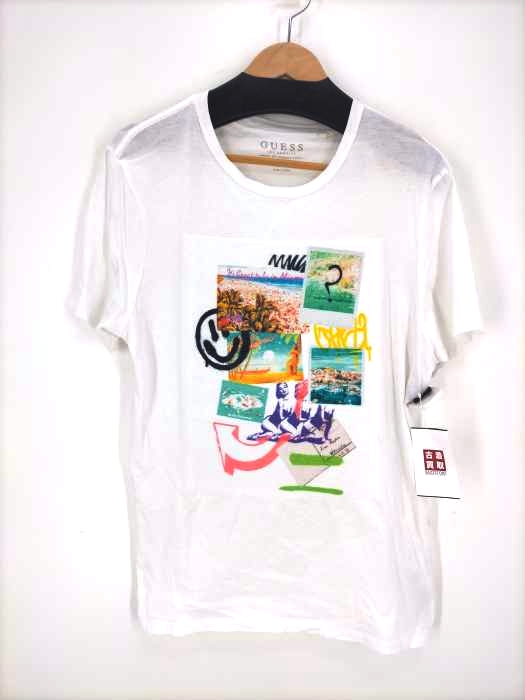 GUESS(ゲス) ワッペン装飾 クルーネックTシャツ メンズ  M