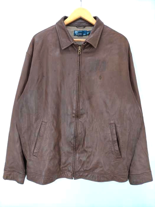 Polo by RALPH LAUREN(ポロバイラルフローレン) レザースイングトップジャケット メンズ  XL