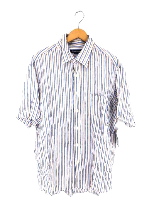 AQUASCUTUM(アクアスキュータム) リネンストライプシャツ メンズ  3L