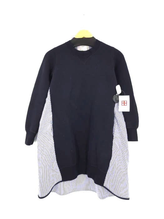 Sacai スウェットワンピース 関税込＞sacai＊サイドパネル MA-1スウェットワンピース NV