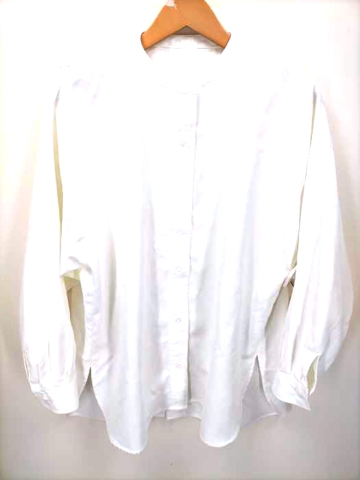AZUL by moussy(アズールバイマウジー) BAND NECK BACK SLIT SHIRT レディース JPN：M