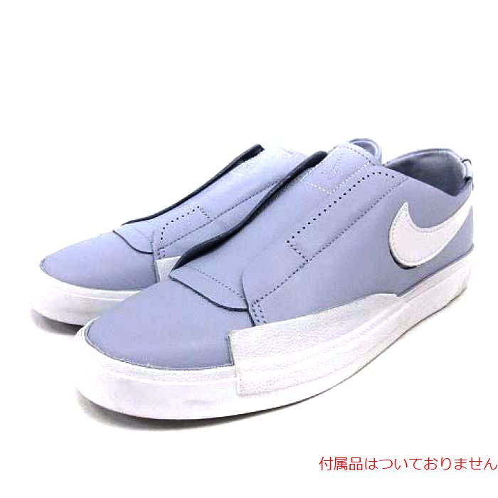 ナイキ NIKE ブレーザー ロウ キックダウン BLAZER LOW KICKDOWN シューズ スリッポン レザー ロゴ 23.5cm 紫 パープル CJ1651-002 /YI30 レディース  23.5cm