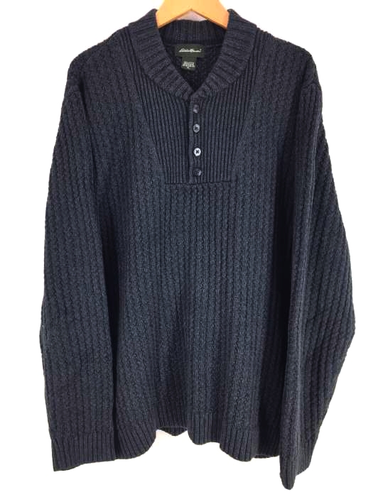 Eddie Bauer(エディーバウアー) ヘンリーネックコットンセーター メンズ  XL
