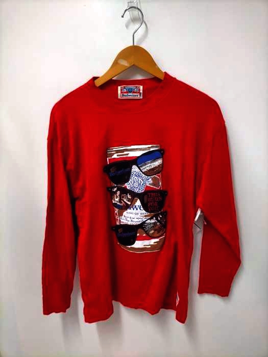 バドワイザー Budweiser フロントプリントL/S Tシャツ メンズ  L
