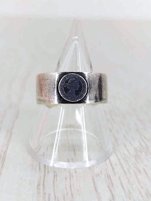 ユーズドフルギ USED古着 925 SILVER メタル付き平打ちリング メンズ  15号