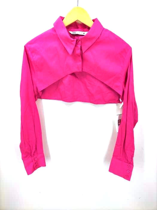 ザラ ZARA クロップドシャツ レディース JPN：L