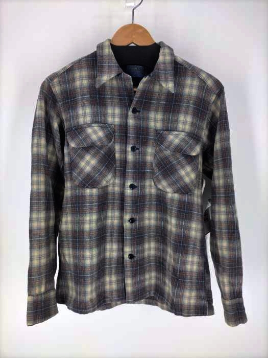 ペンドルトン PENDLETON 60S ウール チェック オープンカラーシャツ メンズ  M