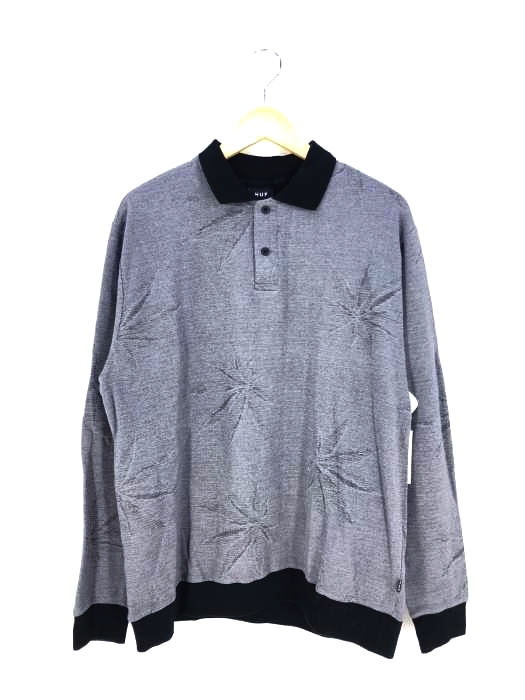 ハフ HUF マリファナ ロングスリーブニットポロシャツ メンズ JPN：L