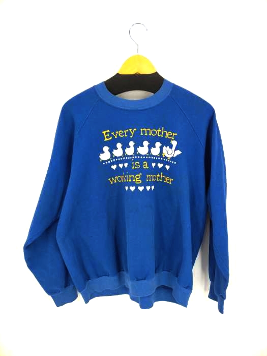 ユーズドフルギ USED古着 {{Tee Jays}} USA製 ラグランスリーブ ラバープリント クルーネックスウェット メンズ import：XL