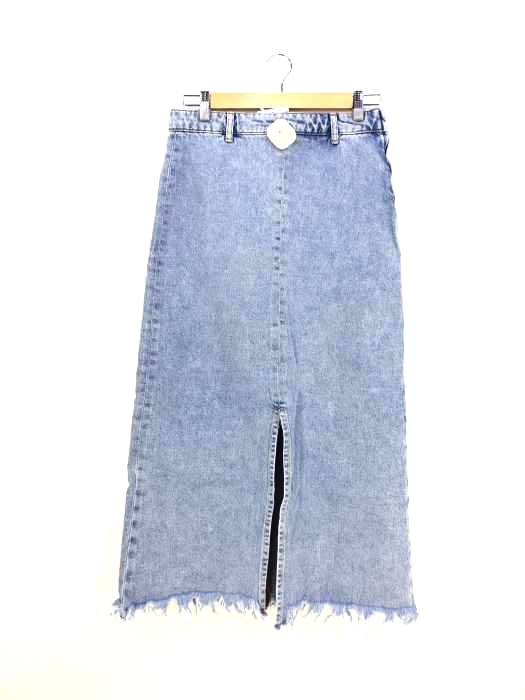 ザラ ZARA 切りっぱなしデニムスカート レディース JPN：M