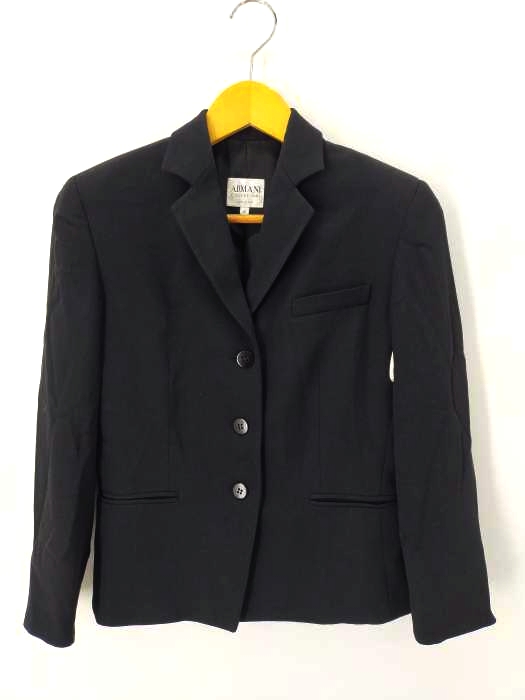アルマーニコレツィオーニ ARMANI COLLEZIONI ストライプ柄 3Bテーラードジャケット レディース JPN：40