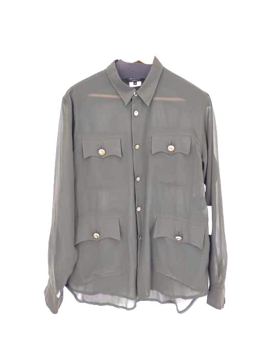 コムデギャルソンオムプリュス COMME des GARCONS HOMME PLUS 15SS ソルジャーオブピース期 ファティーグ シースルーシャツ メンズ JPN：M