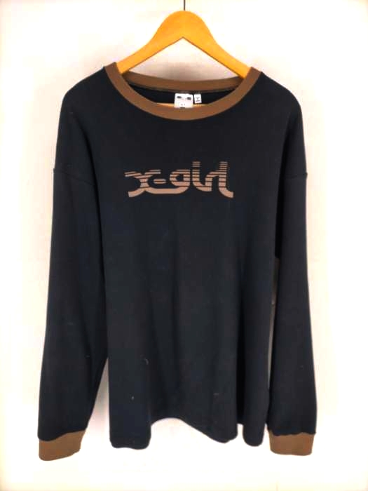 エックスガール X-girl SLICE MILLS LOGO L/S BIG TEE レディース JPN：M