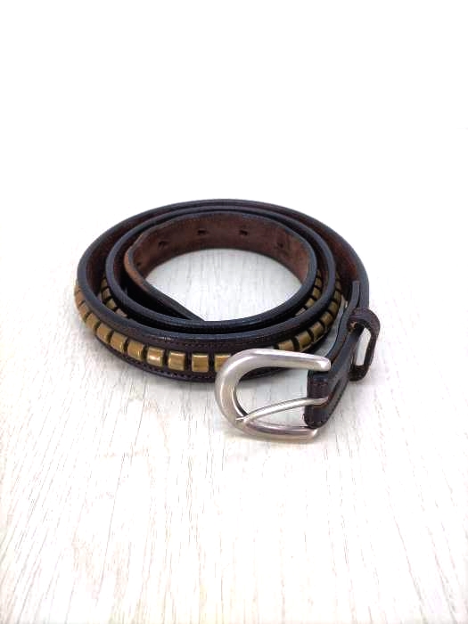 TORY LEATHER(トリーレザー) スタッズ装飾 レザーベルト メンズ 36