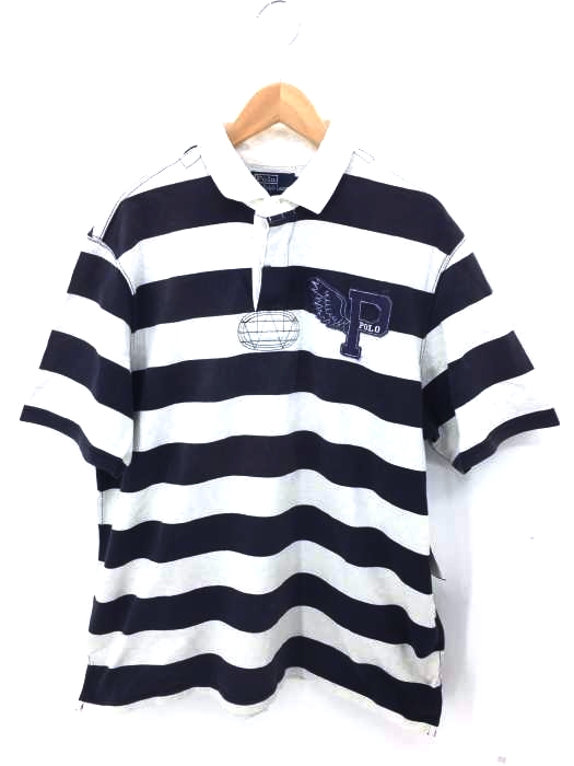 Polo by RALPH LAUREN(ポロバイラルフローレン) CUSTOM FIT ボーダーラガーシャツ メンズ import:XL