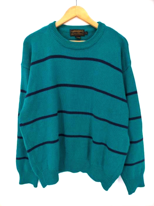 Eddie Bauer(エディーバウアー) コットン ボーダー プルオーバーニット メンズ import:XL