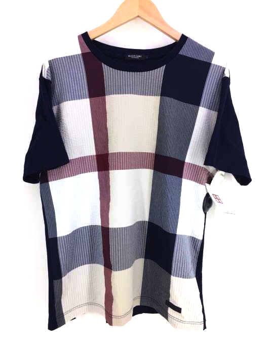 BLACK LABEL CRESTBRIDGE(ブラックレーベルクレストブリッジ) パネルサッカークレストブリッジチェックTシャツ メンズ  L