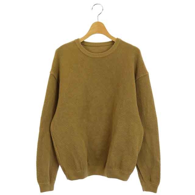 crepuscule(クレプスキュール) MOSS STITCH L/S SWEAT スウェット ニット カットソー 長袖 鹿の子 コットン F 茶 キャメル /ES ■OS レディース  F(日本サイズM相当）