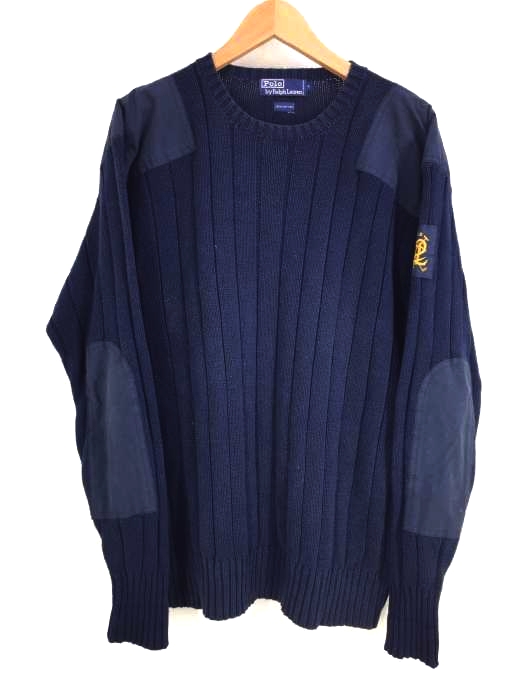 ポロバイラルフローレン Polo by RALPH LAUREN 素材切替コットンニット メンズ  L
