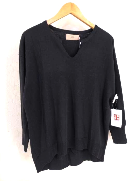 AZUL by moussy(アズールバイマウジー) ONE SHOULDER KNIT TOPS レディース  FREE