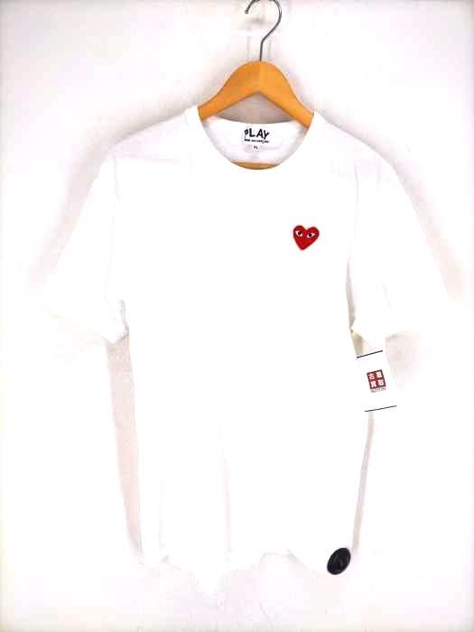 PLAY COMME des GARCONS(プレイコムデギャルソン) AD2022  PLAY LOGO RED HEART S/S TEE メンズ JPN：XL