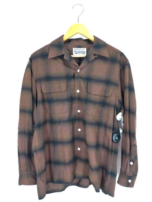 ワコマリア WACKO MARIA 20AW OMBRAY CHECK OPEN COLLAR SHIRTS L/S  オープンカラーオンブレチェックシャツ メンズ JPN：S