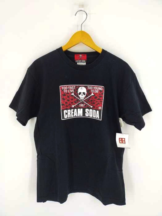 クリームソーダ CREAM SODA ロゴプリント クルーネックTシャツ メンズ JPN：XL
