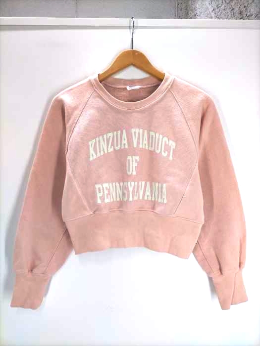 フリークスストア FREAKS STORE ショート丈 アーチロゴ プリントクルーネックスウェット レディース FREE