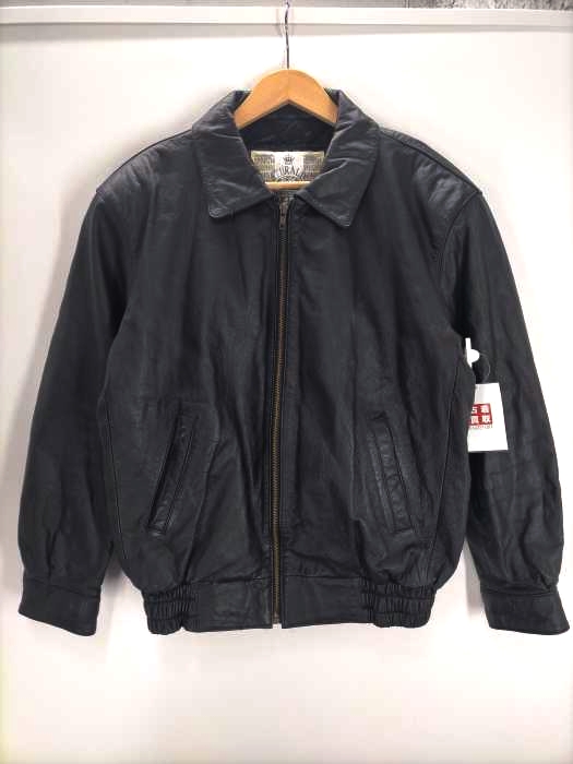 ユーズドフルギ USED古着 {{NATURALISM}} カウレザー ジップアップ メンズ import：L