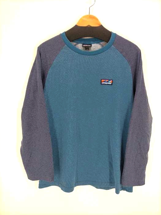 patagonia(パタゴニア) ラグラン ロゴワッペン クルーネックカットソー メンズ M
