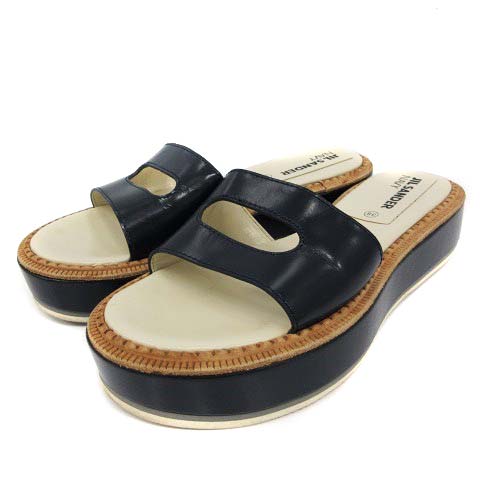 JIL SANDER(ジルサンダー) NAVY ヘップサンダル 厚底 コンフォート 38 24cm 紺 ネイビー /YI41 レディース 38(約24cm)