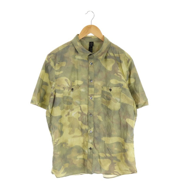 wjk(ダブルジェイケイ) 20SS ショートスリーブワークシャツ 迷彩柄 カモフラ XL カーキ 緑 /MF ■OS ■AD メンズ  XL