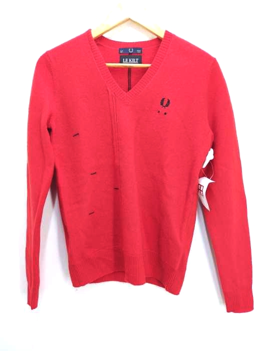 フレッドペリー FRED PERRY Le Kilt Vネック ニットセーター レディース US：38