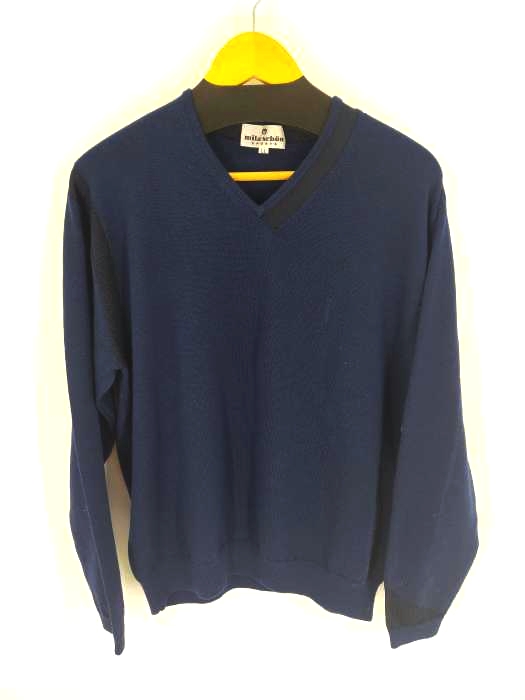 mila schon(ミラショーン) アシンメトリー切替 Vネック ニット メンズ JPN：XL