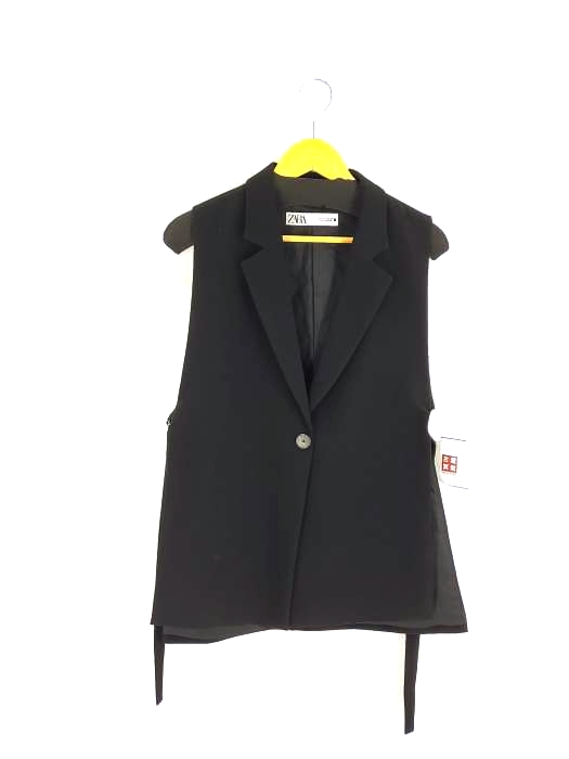 ザラ ZARA スリット入りテーラードベスト レディース import：M