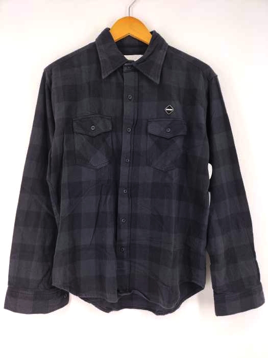 ナイキエフシーアールビー NIKE F.C.R.B ブロックチェックシャツ メンズ JPN：L
