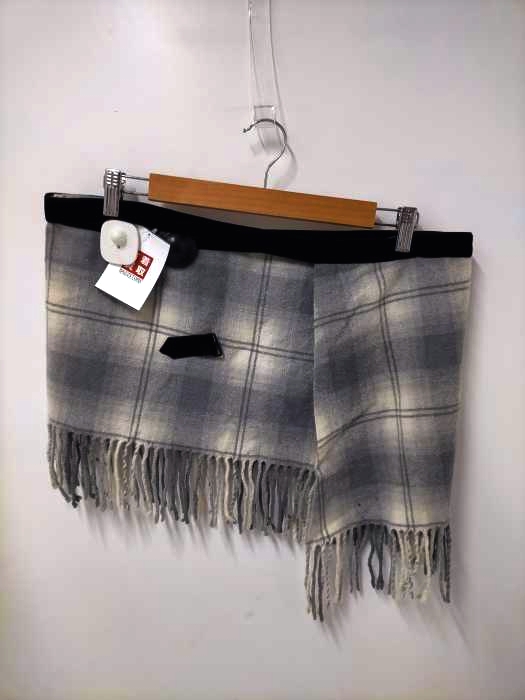 N NUMBER  07AW LOVE GOD MURDER期 コレクションピース チェックフリンジ巻きスカート メンズ  MENS