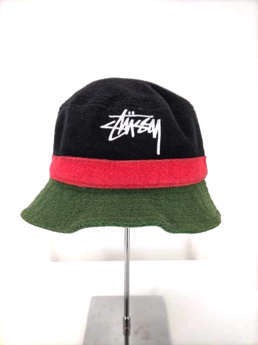 ステューシー Stussy パイルクラッシャーハット ストックロゴ 3トーンカラー メンズ  L/XL