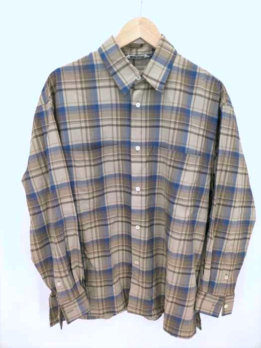 オーラリー AURALEE 18AW SUPER LIGHT WOOL CHECK SHIRTS メンズ JPN：3