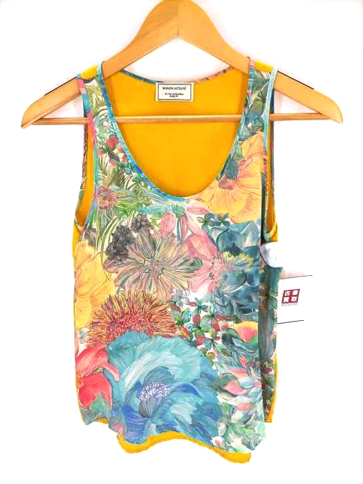メゾンキツネ MAISON KITSUNE メゾンキツネ 花柄 シルクタンクトップ レディース JPN：36