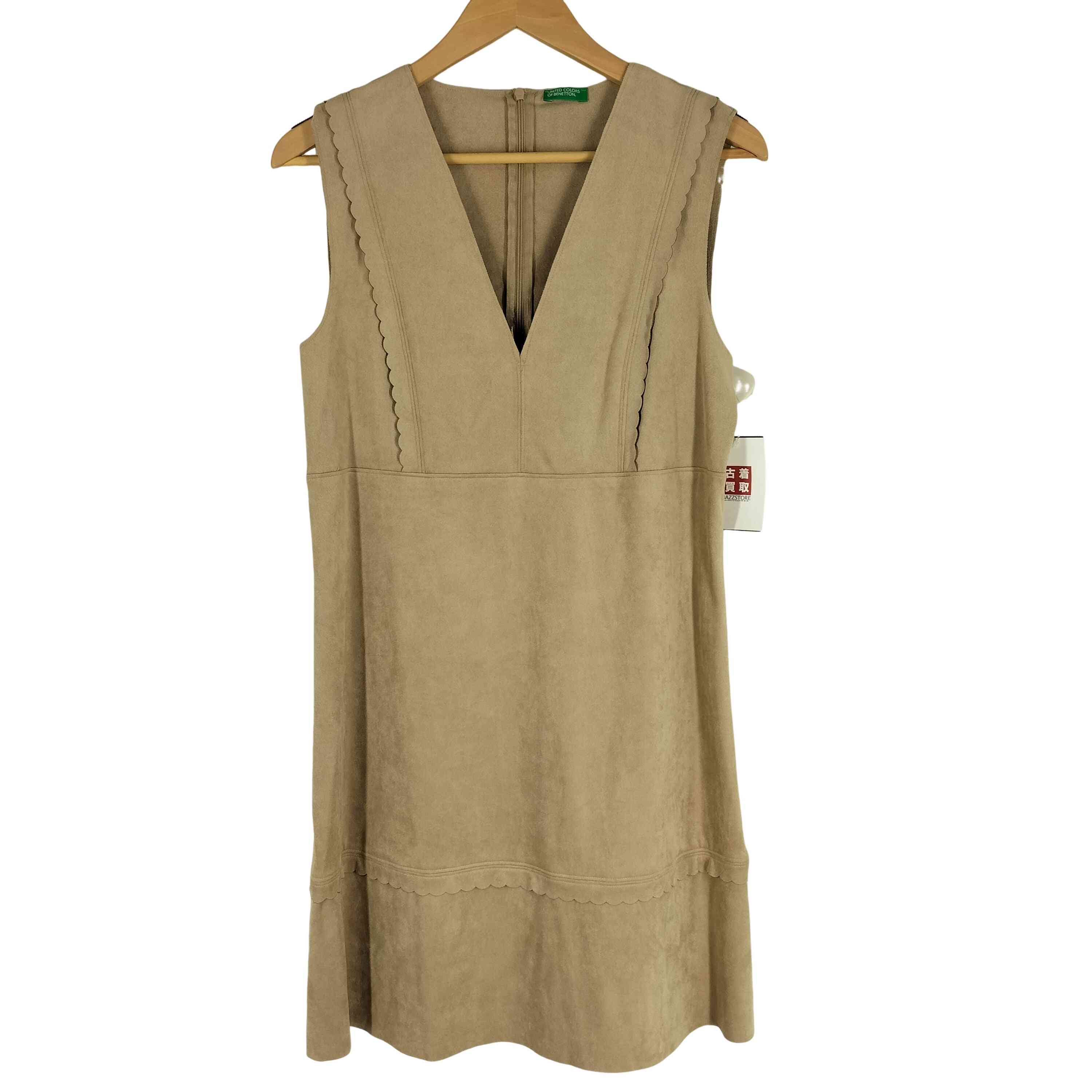 UNITED COLORS OF BENETTON(ユナイテッドカラーズオブベネトン) スエード ノースリーブワンピース レディース JPN：S 【中古】【ブラン