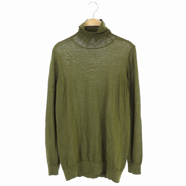 PLAGE(プラージュ) 20SS WO/RY タートルプルオーバー ニット セーター 長袖 薄手 緑 モスグリーン /ES ■OS レディース  サイズの記載なし