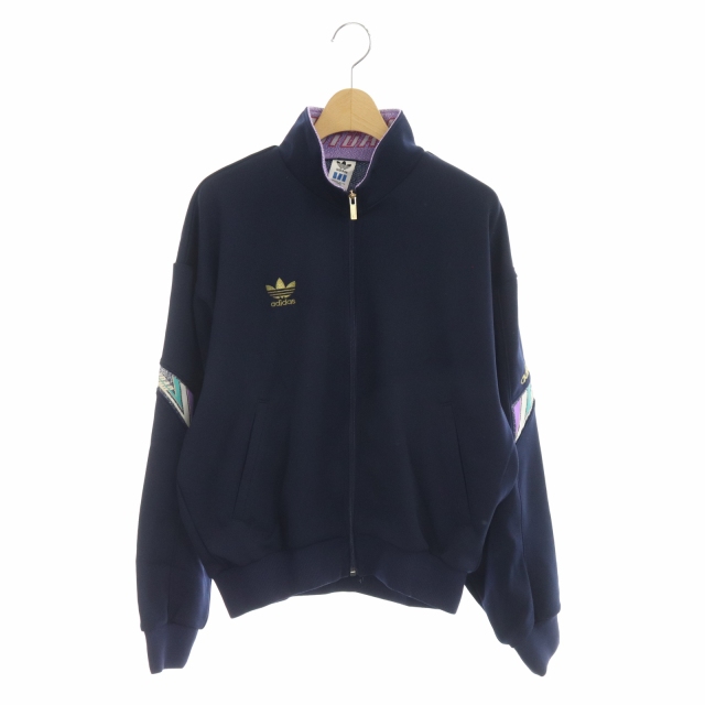 adidas Originals(アディダスオリジナルス) デサント製 トラックジャケット 刺繍 ロゴ L 紺 ネイビー /MF メンズ L