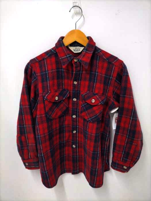 WOOLRICH(ウールリッチ) 80S フラップポケットチェックヘビーネルシャツ メンズ 表記無