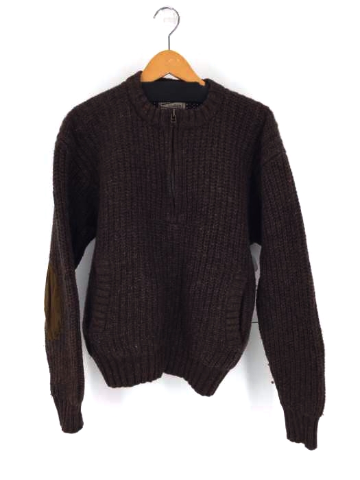 WOOLRICH(ウールリッチ) スエードエルボーパッチ付き ハーフジップニット メンズ JPN：M