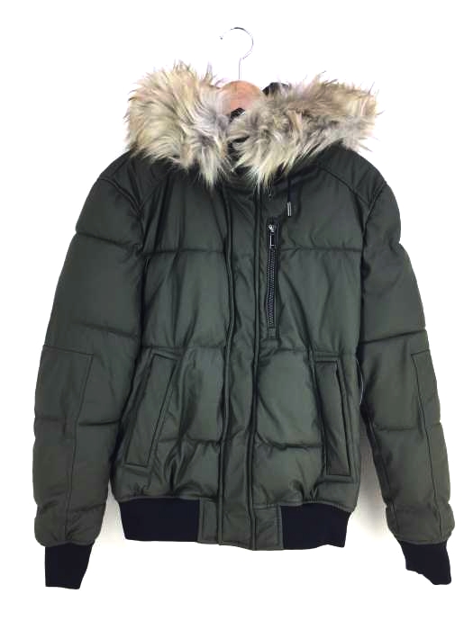 ZARA(ザラ) フェイクレザー 中綿ジャケット メンズ  S