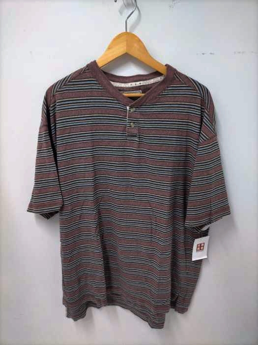 ARIZONA JEAN(アリゾナジーン) 90～00s ヘンリーネックストライプTシャツ メンズ import：XL